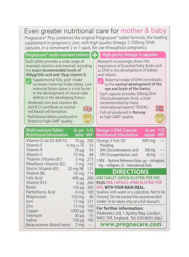 Pregnacare Plus Omega-3 28 Multi Vitamins Tablet