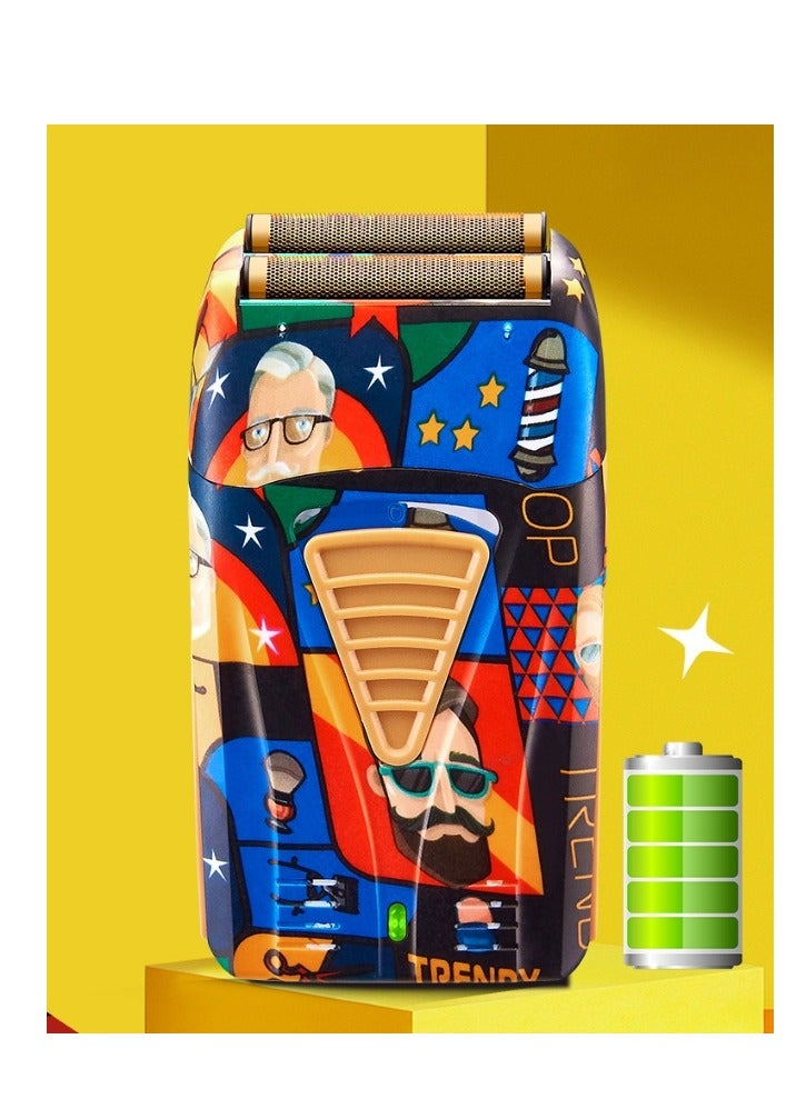 Electric Graffiti Razor Personalized Reciprocating Double Head Scraper Whitening Sculpture Barber Electric Pusher