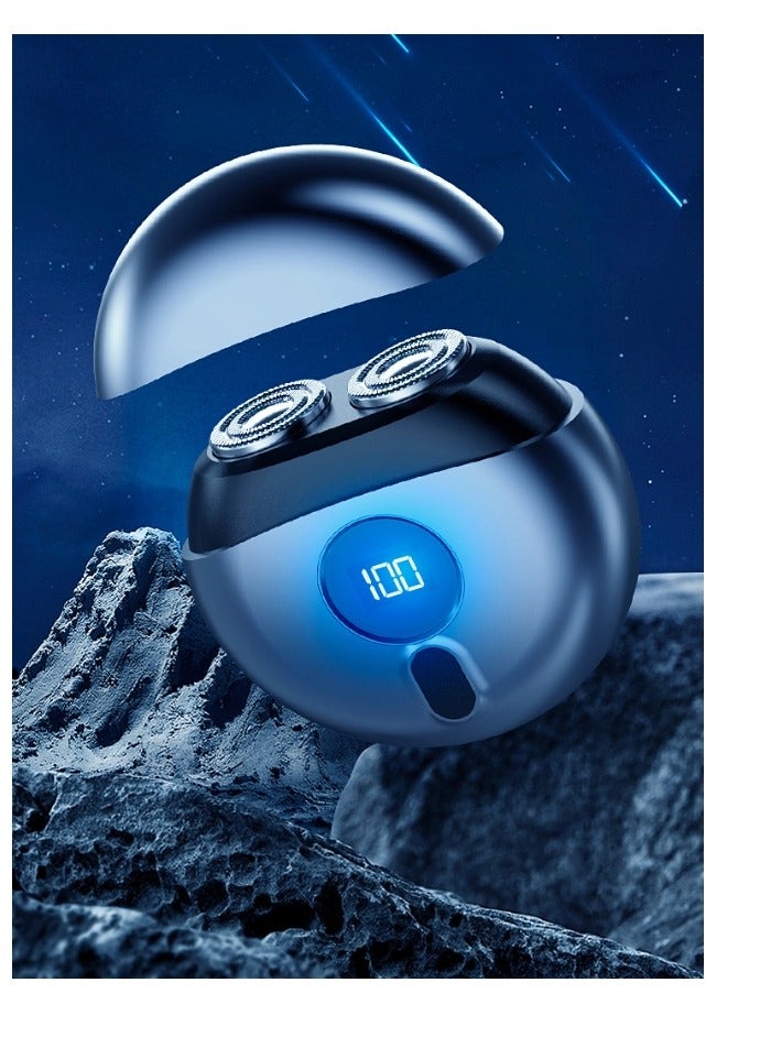 New Mini Frisbee Scraper USB Charging Mini Shaver Men's Silent Travel Portable Beard Knife