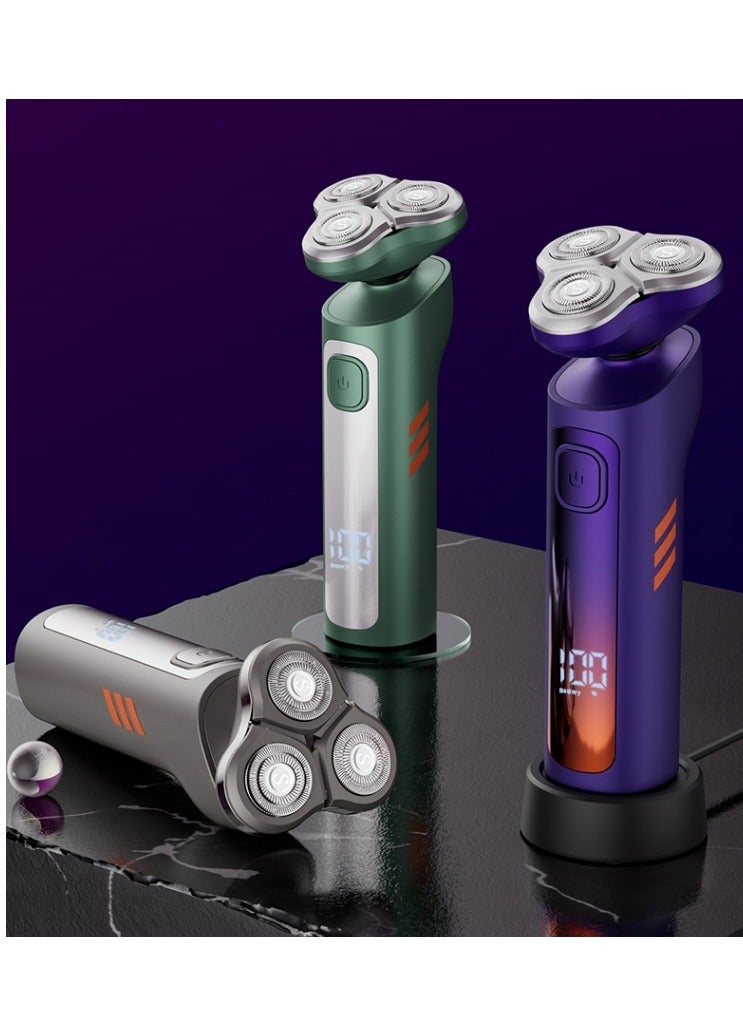 Men's Full Body Water Wash Shaver USB Rechargeable Intelligent Floating Three Blade Electric Shaver