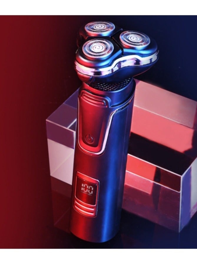 Multifunctional Three In One Electric Shaver Full Body Water Washing Beard Knife LCD Digital Display USB Charging Shaver
