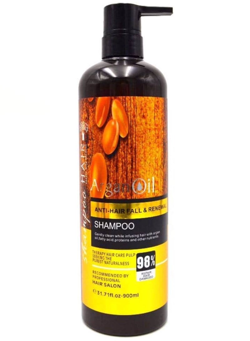 Argan Oil Shampoo for Hair Rejuvenation (900ml) - Restore, Strengthen, Protect