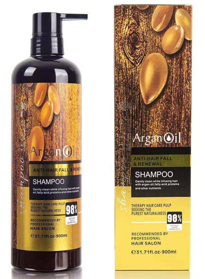 Argan Oil Shampoo for Hair Rejuvenation (900ml) - Restore, Strengthen, Protect