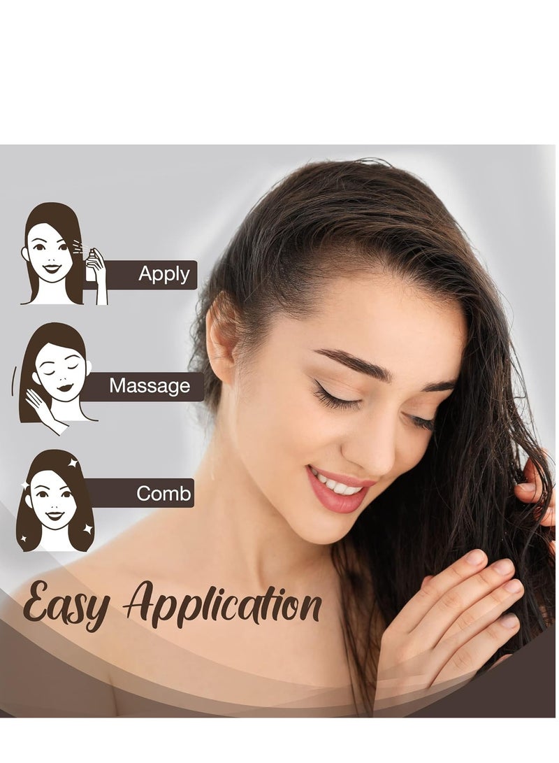 HerStyler castor oil hair serum for hair growth hair shine serum with vitamin E hair growth serum argan oil hair serum for frizzy hair vitamin E hair serum for silky hair