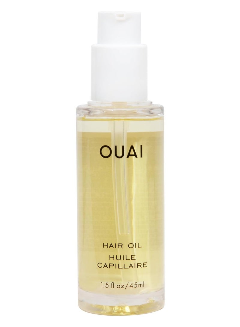 OUAI Hair Oil - Hair Heat Protectant Oil for Frizz Control - Adds Hair Shine and Smooths Split Ends - Color Safe Formula - Paraben, Phthalate and Sulfate Free (1.5 oz)