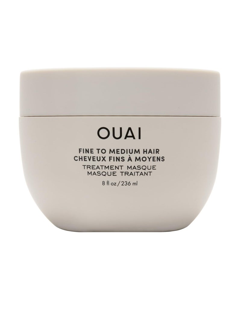 OUAI fine to medium hair treatment masque hair mask for hair repair hydration and shine with shea butter keratin and panthenol paraben phthalate and sulfate free hair care 8 fl oz