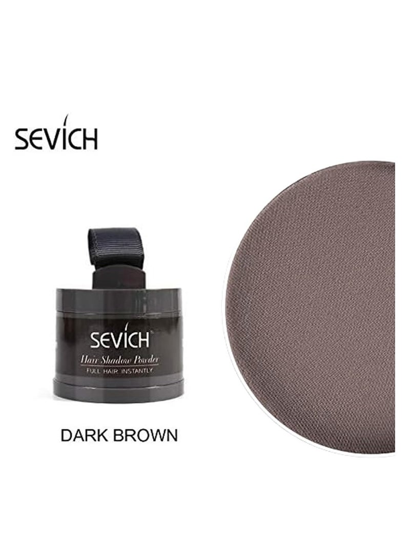 Instantly hairline shadow SEVICH hairline powder quick cover grey hair root concealer eyebrows & beard line touch up for thinning grey hairline windproof & sweatproof dark brown 4 grams