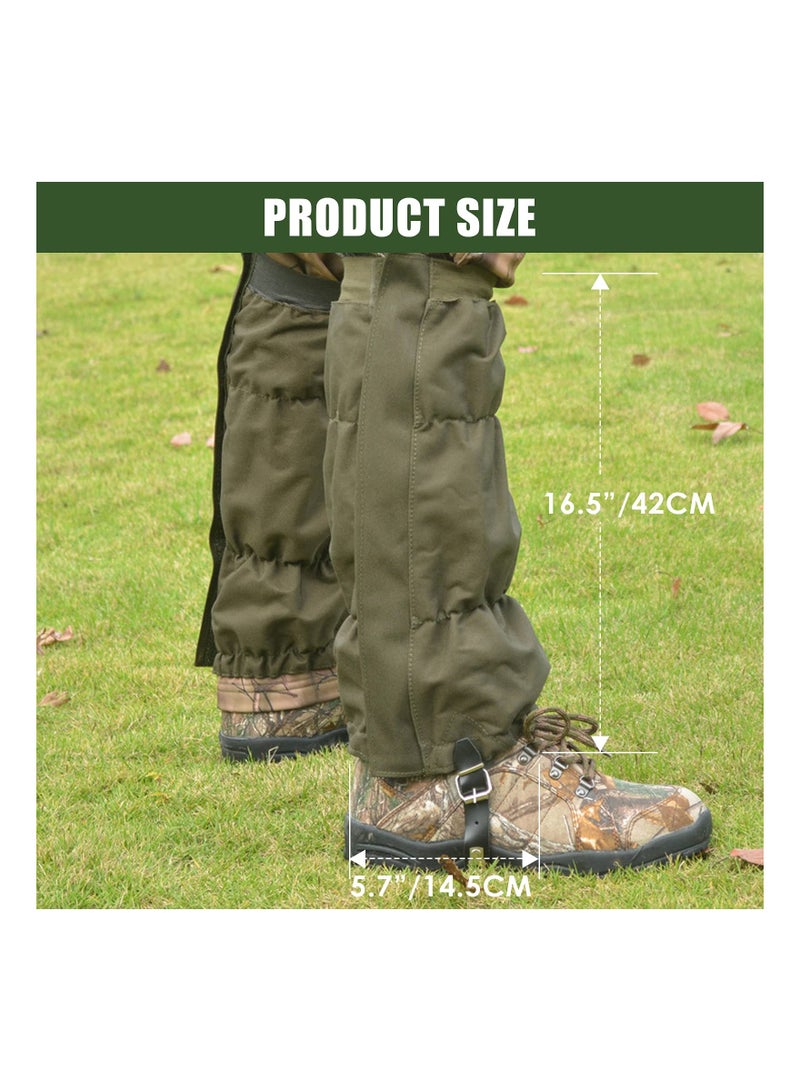 Waterproof Leg Gaiters, Boot Gaiters for Men and Women, Anti-Snake Gaiters Oxford Fabric, Adjustable Snow Boot Gaiters for Outdoor Hiking, Walking, Hunting, Mountain Climbing and Skiing