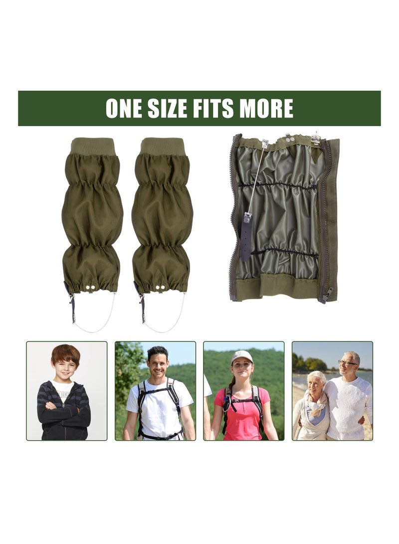 Waterproof Leg Gaiters, Boot Gaiters for Men and Women, Anti-Snake Gaiters Oxford Fabric, Adjustable Snow Boot Gaiters for Outdoor Hiking, Walking, Hunting, Mountain Climbing and Skiing