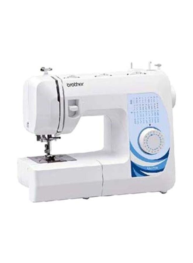 Portable Electric Sewing Machine White/Chrome/Blue