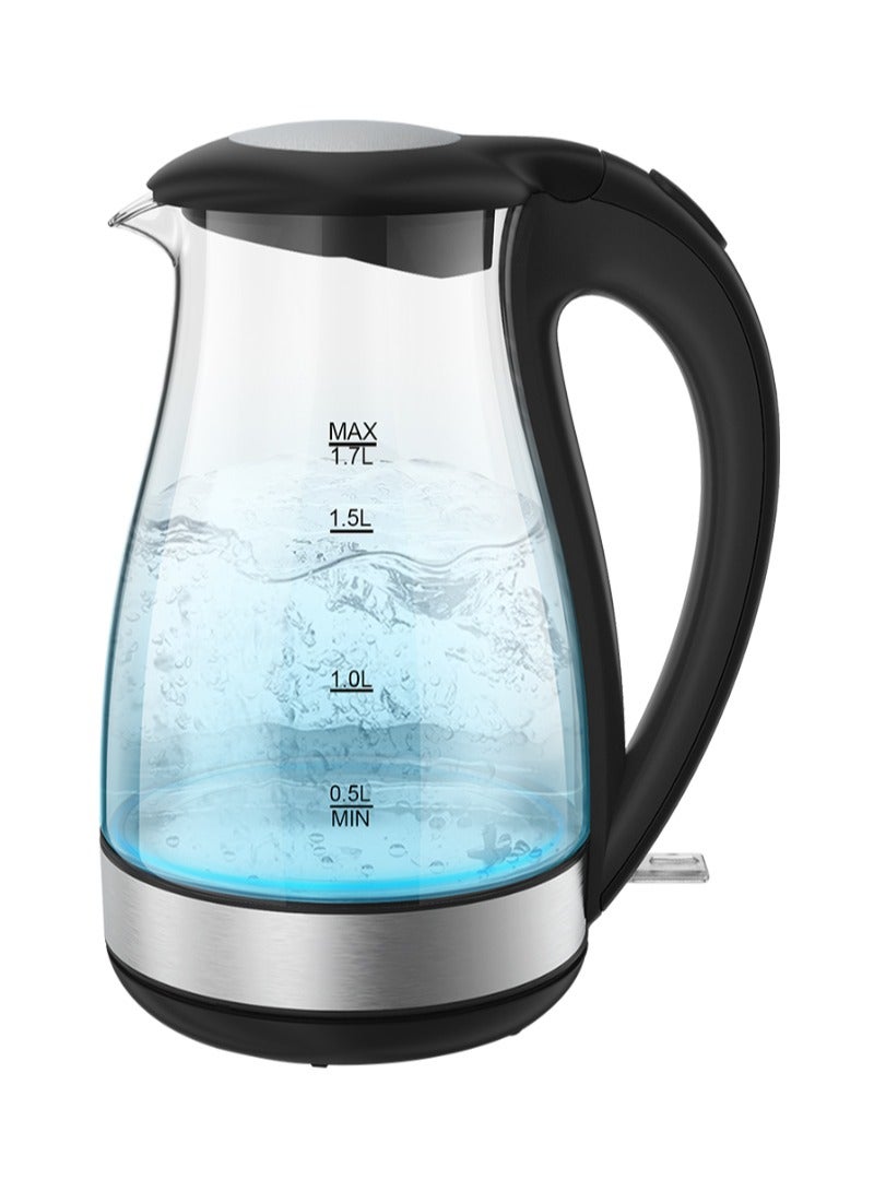 Glass Hot Water Kettle Electric for Tea and Coffee 1.7 Liter Fast Boiling Electric Kettle Cordless Water Boiler with Auto Shut Off & Boil Dry Protection