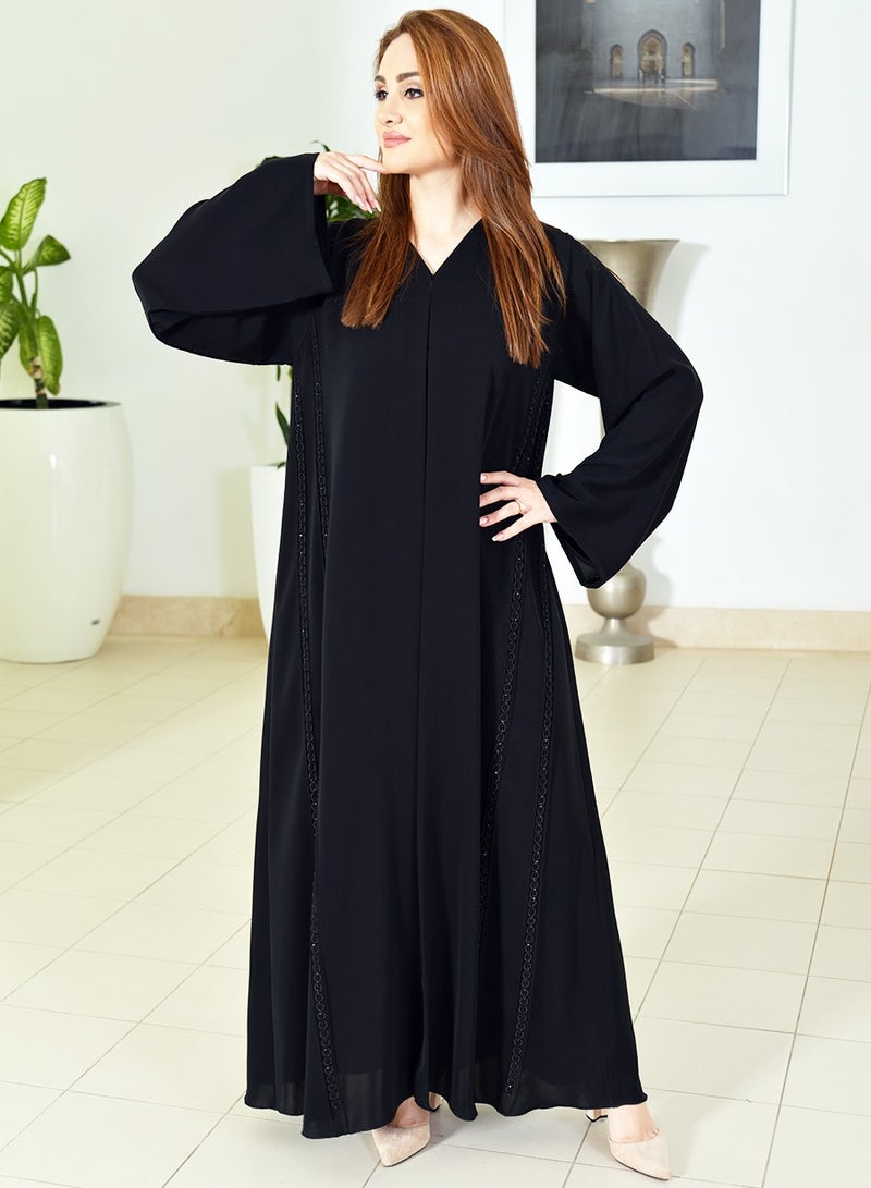 Lace embellished abaya