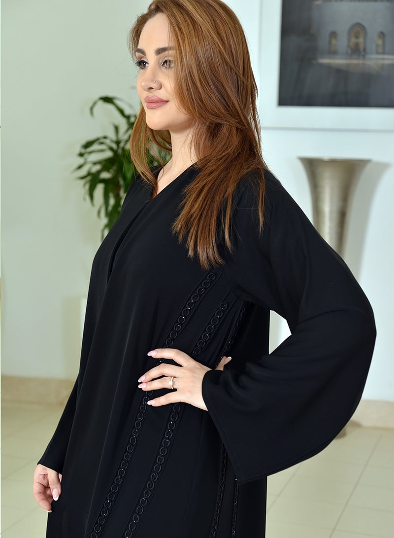 Lace embellished abaya