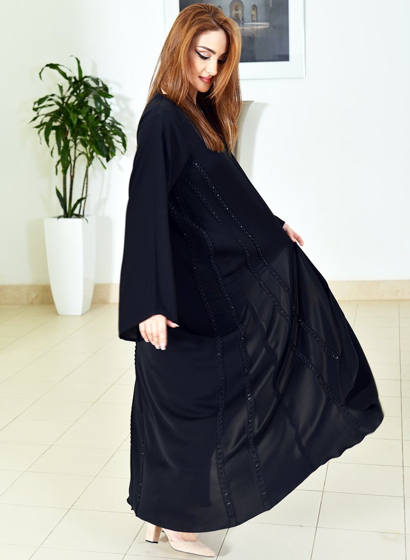 Lace embellished abaya