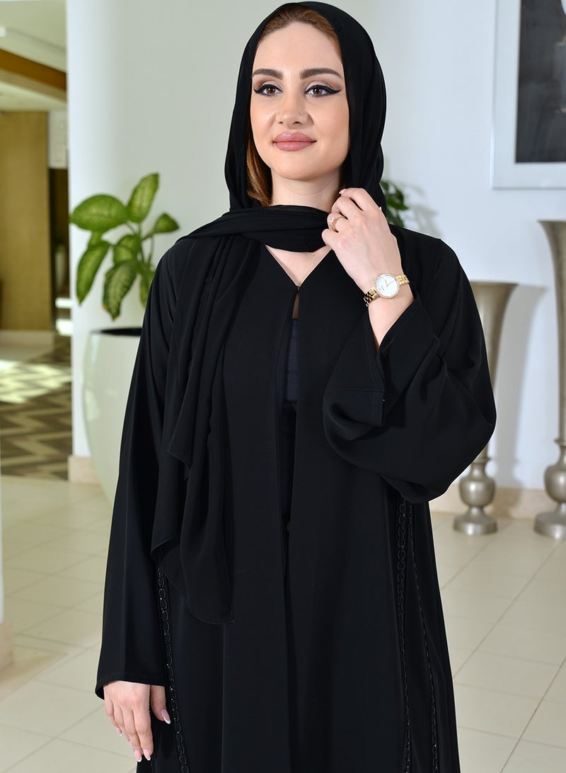 Lace embellished abaya
