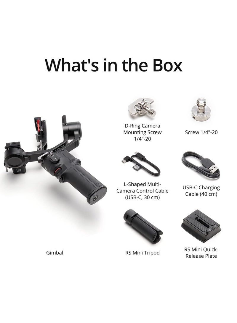 DJI RS 3 Mini, 3-Axis Mirrorless Gimbal Lightweight Stabilizer