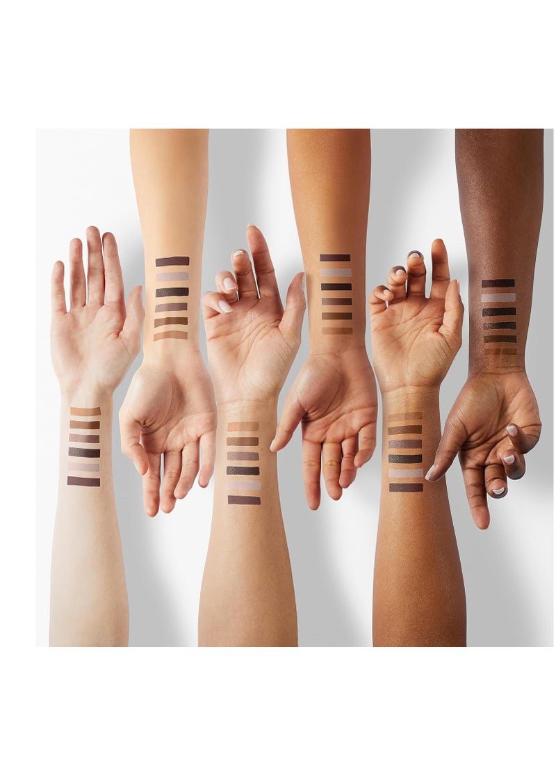 Luxaza 6 pcs cream brown neutral eyeshadow stick makeup sets metallic eye brightener stick pencil crayon B02 fall brown