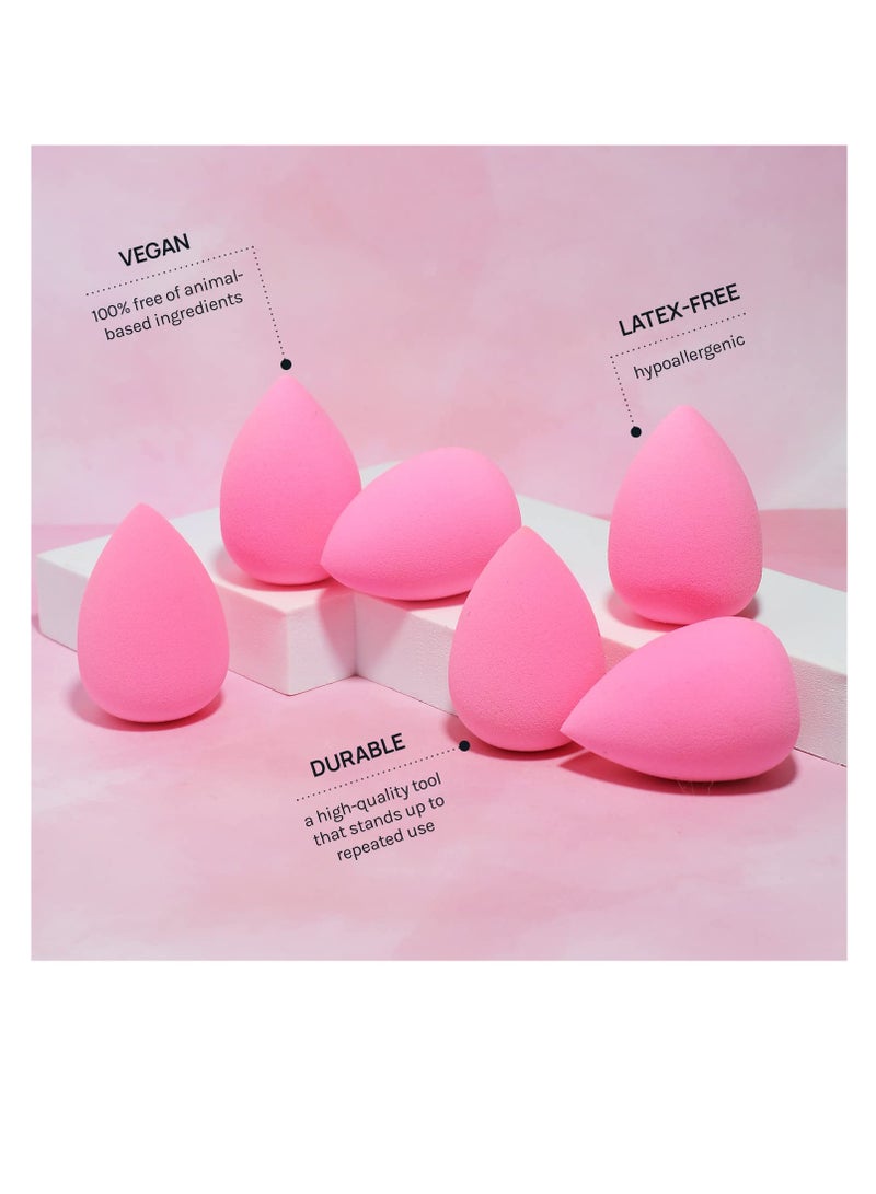 AOA Studio collection makeup sponge set latex free and high definition set of 6 makeup wonder blender for powder cream and liquid super soft wonder beauty cosmetic