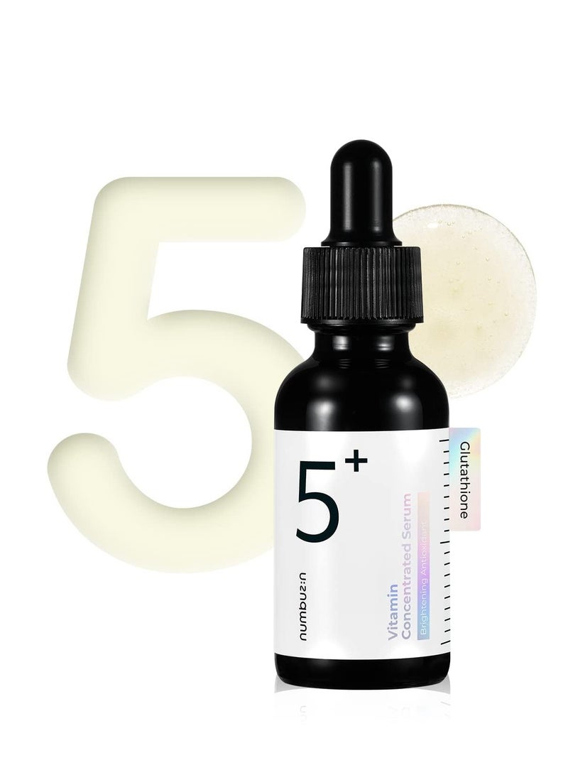 numbuzin No.5+ vitamin concentrated serum glutathione & vitamin serum dark spot korean skincare 1.01 fl oz/ 30ml