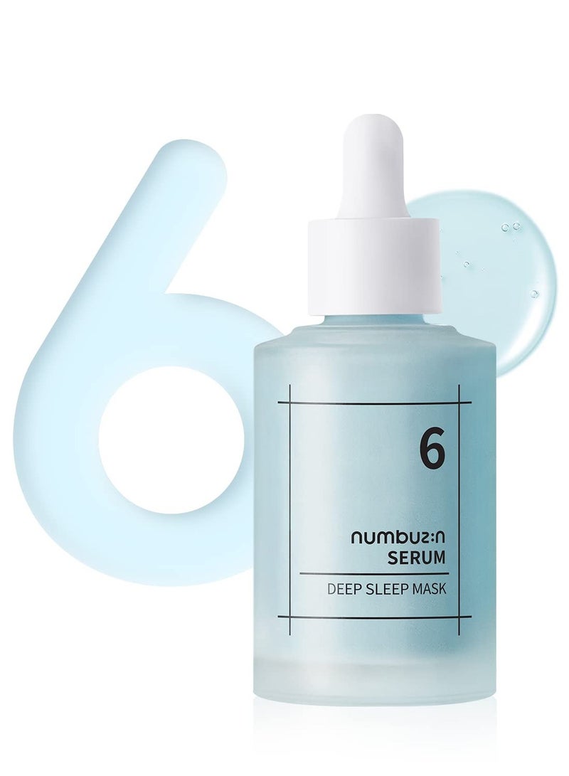 numbuzin No.6 deep sleep mask serum instant long lasting hydration hyaluronic acid niacinamide refreshing iceland glacier water korean skin care for face 1.69 fl oz