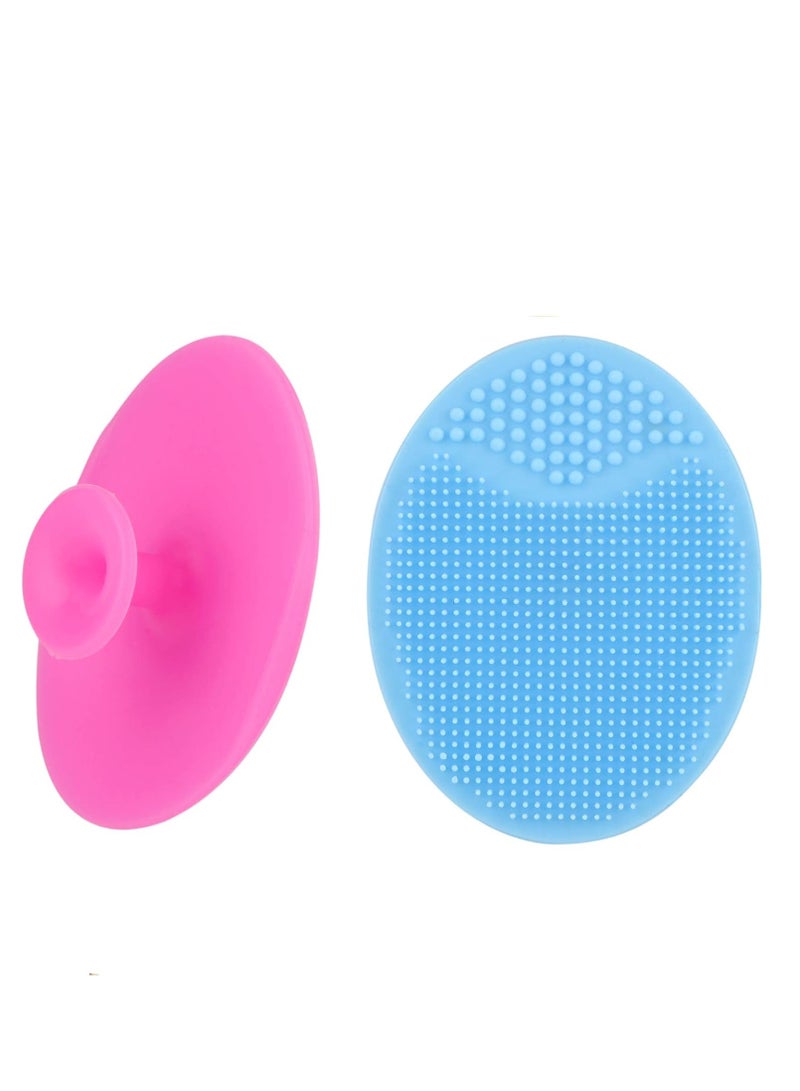 Face Scrubber,2 Pack Soft Silicone Scrubbies Facial Cleansing Pad Face Exfoliator Face Scrub Face Brush Silicone Scrubby for Massage Pore Cleansing Blackhead Removing Exfoliating,Cool Gift for Girl