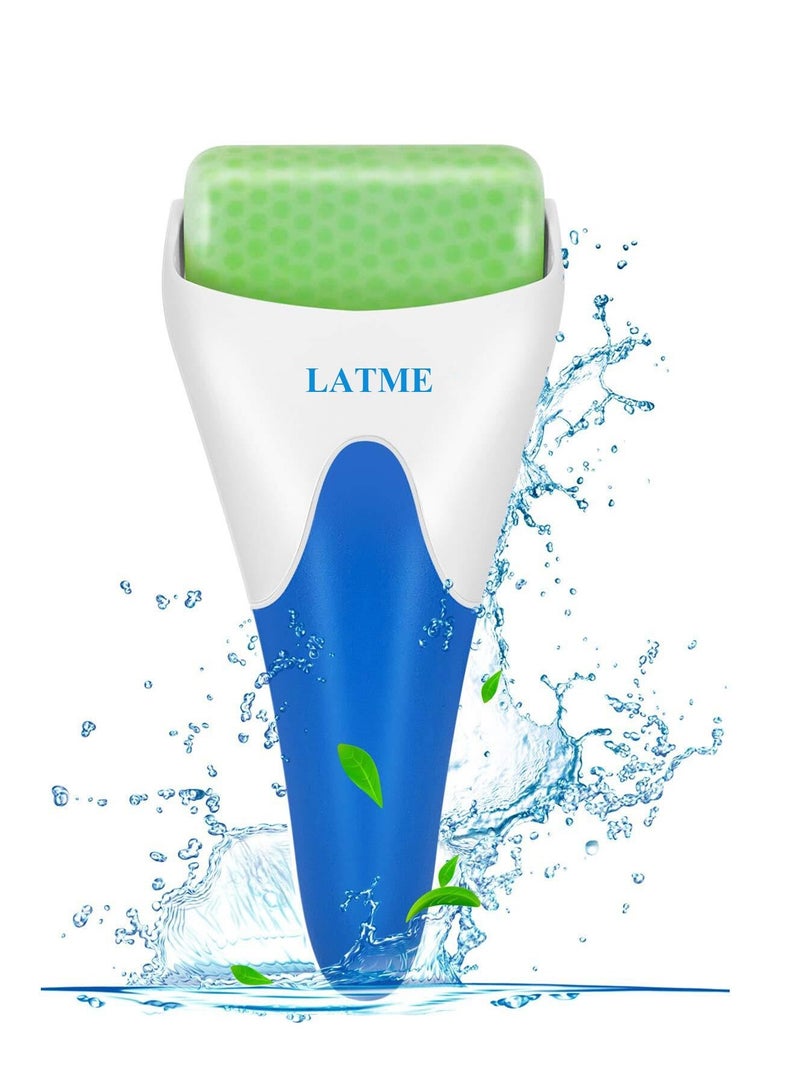 LATME ice roller for face eyes womens gifts face massager roller puffiness migraine pain relief and minor injury green