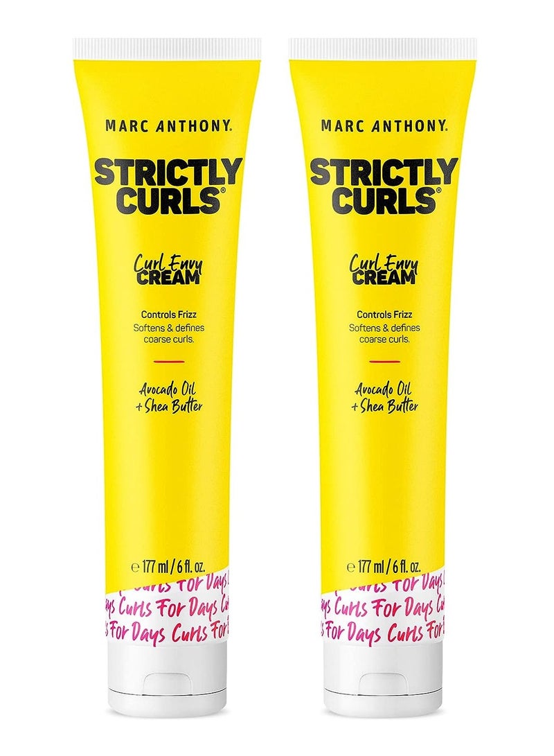 Marc Anthony curl cream with shea butter & oils defines & softens curly & wavy hair 6 fl oz pack of 2