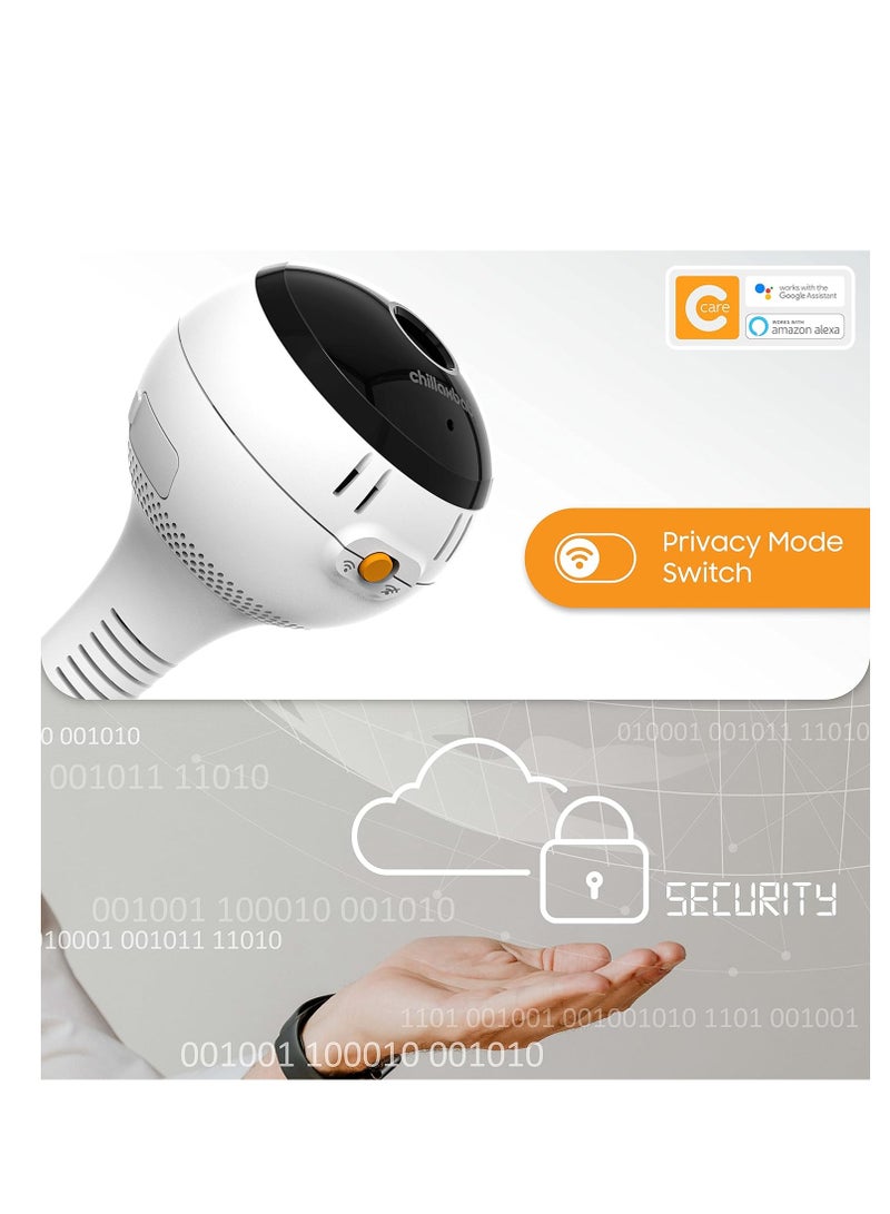 Chillax giraffe pro smart baby monitor wifi video baby monitor with full hd 1080p camera and 4.3” video parent unit privacy protection switch auto dimming led gooseneck 2 way audio night vision