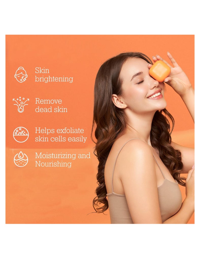 Koji White Kojic Acid & Papaya Skin Brightening Soap, Exfoliating Facial Bar, Radiant Skin, Rejuvenates, Moisturizer, Even Tone Cleansing Bar with Hyaluronic Acid, Vegan Soap, 2.82 oz (2 Bars)