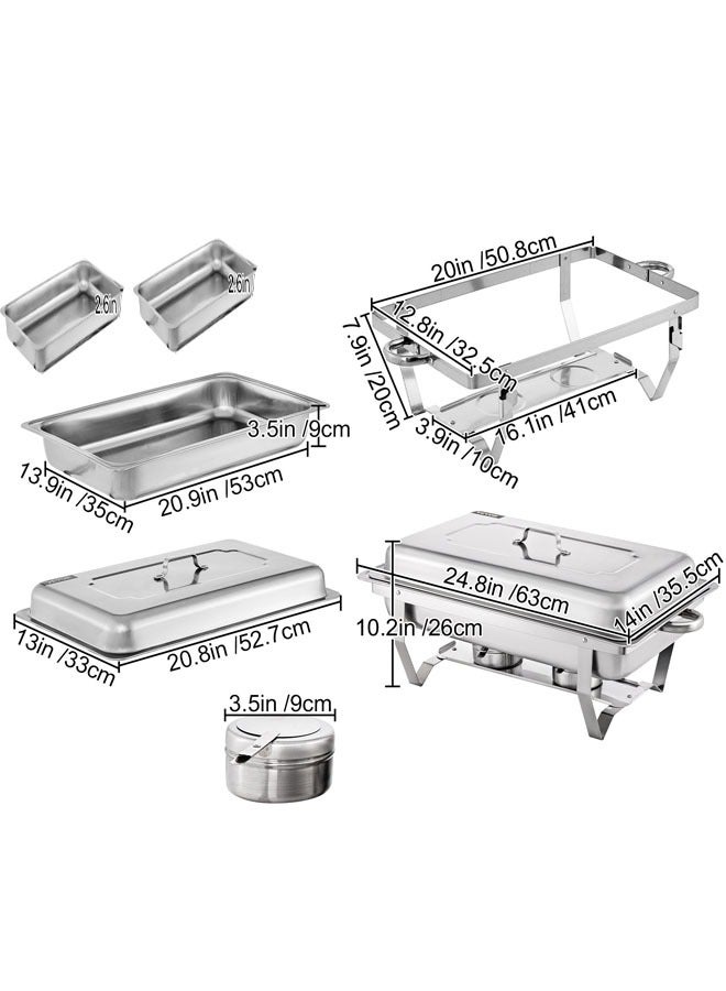 Stainless Steel Chafing Dish With Lid Silver 9Liters