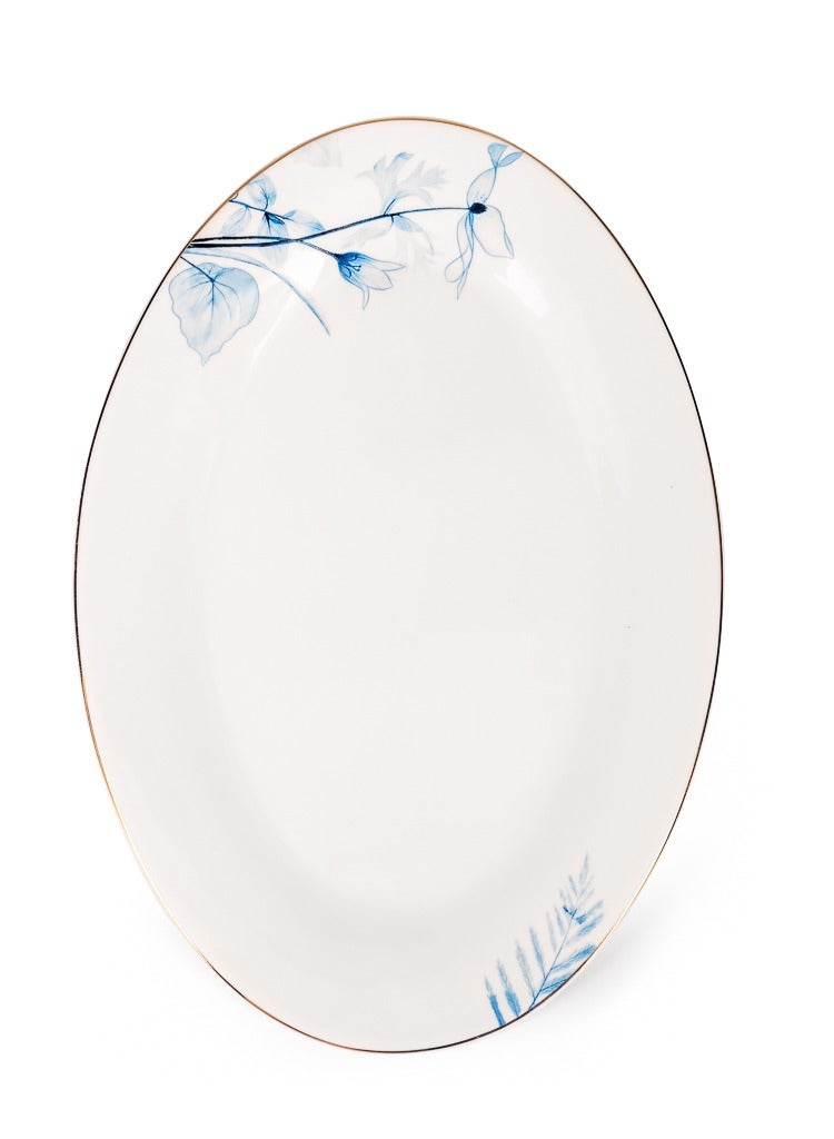 1-Piece Oval Plate 30cm Tableware Lyon Series, Serving, for Salad, Stew, Fruits and Pasta And for Thanksgiving Entertaining Holiday Party, Ramadan Eid, Diwali For All Types of Occasions
