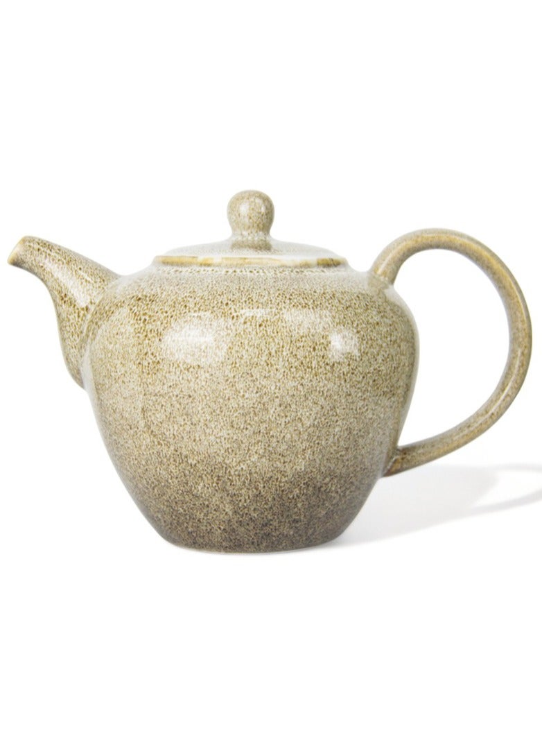 Porcelain BTQ Enus Teapot for Gift Home Tea Lovers Men Women 1.2L White