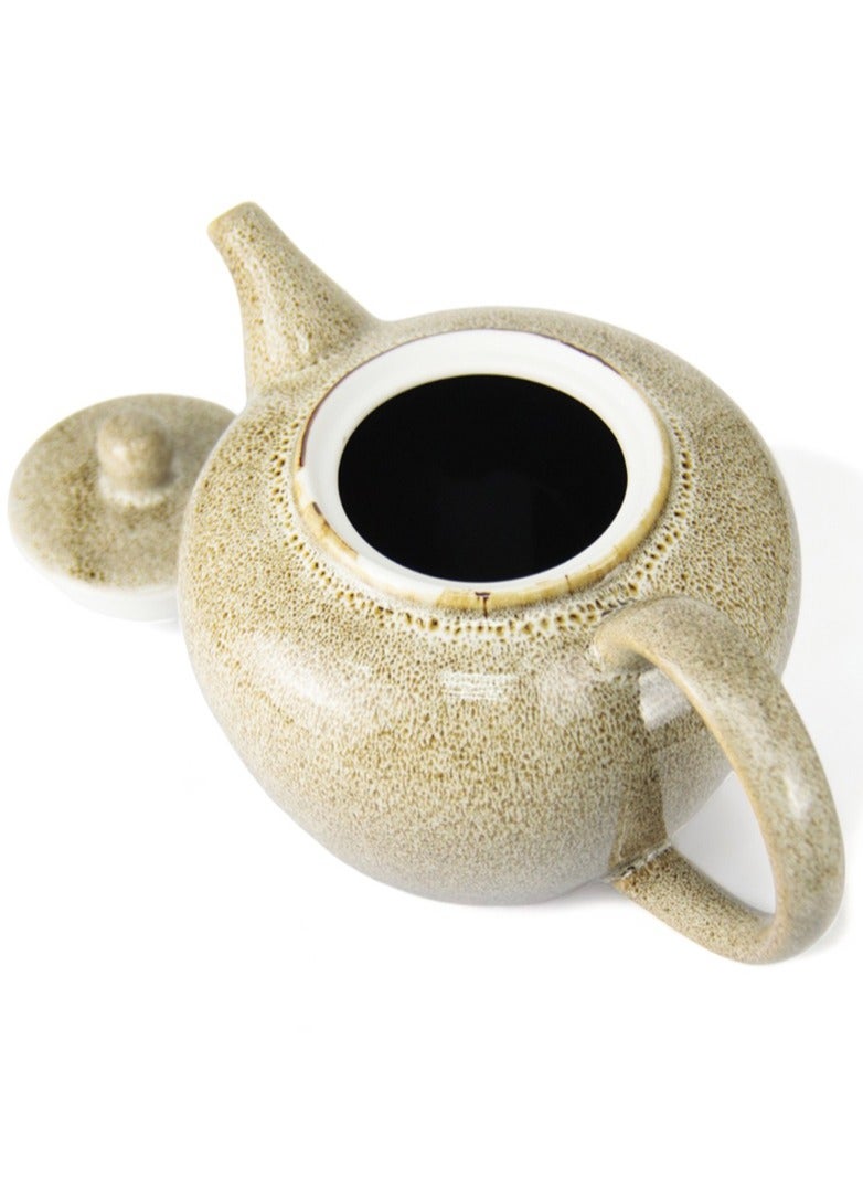 Porcelain BTQ Enus Teapot for Gift Home Tea Lovers Men Women 1.2L White