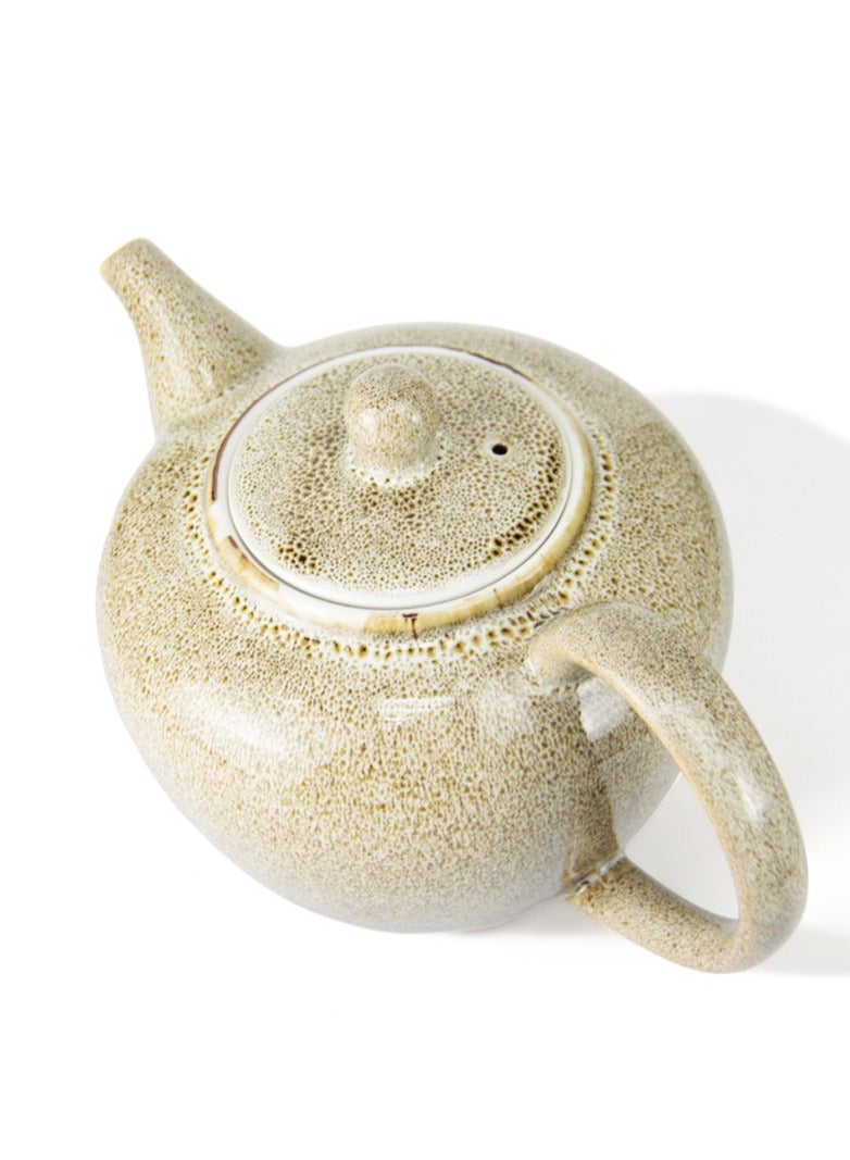 Porcelain BTQ Enus Teapot for Gift Home Tea Lovers Men Women 1.2L White