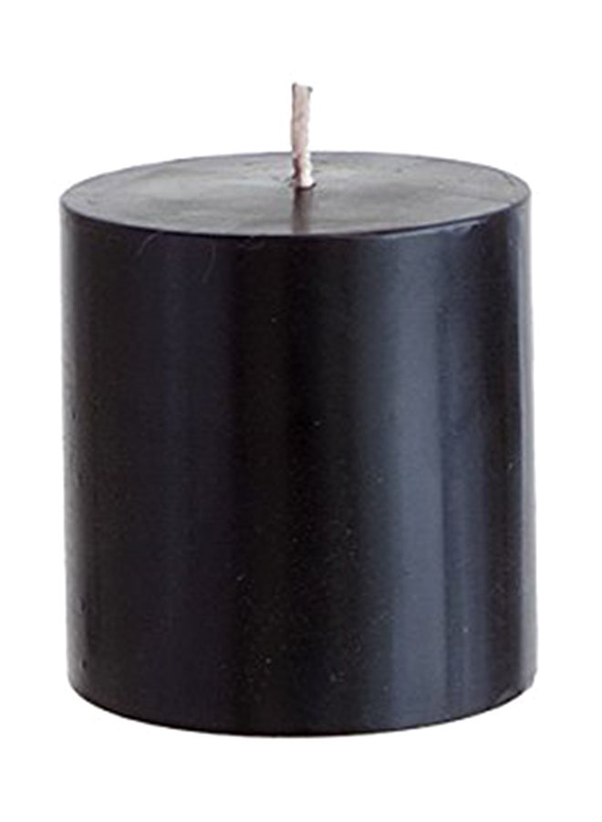 Unscented Round Pillar Candle Black 3x3x3inch