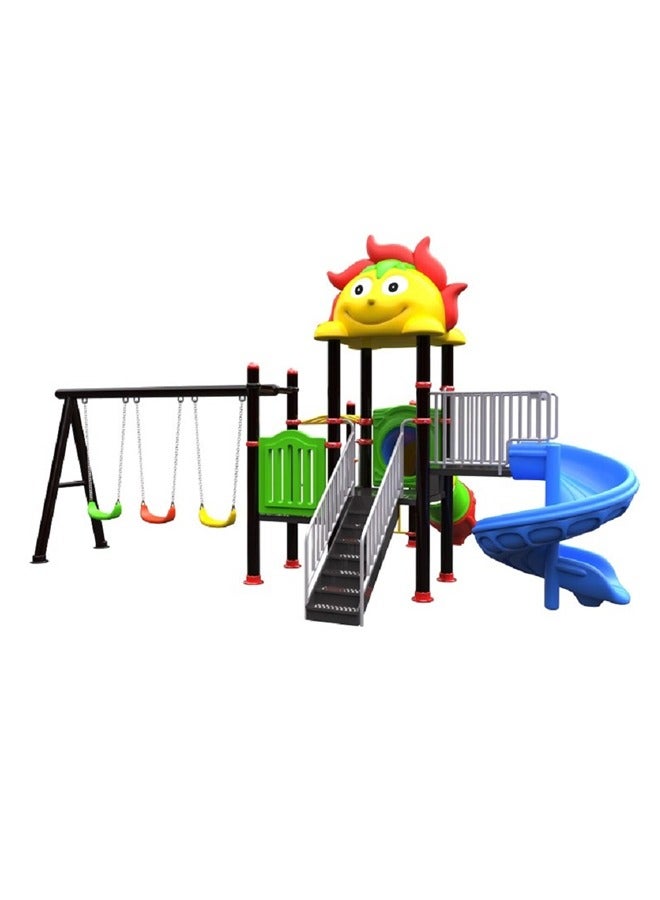 Children Playground Equipment Amusement Park Plastic Swing Slide Playsets Kids Outdoor Playgrounds