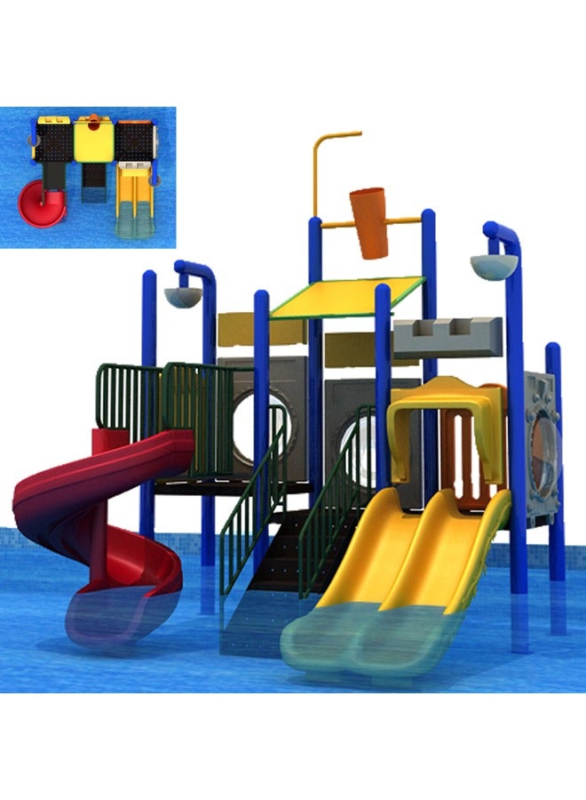 Outdoor Playground Slide Into Fun At The Water Amusement Park