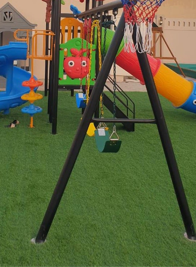 Multifunctional Children Outdoor Play Area Playground Daycare Kids Plastic Slide Swing Set