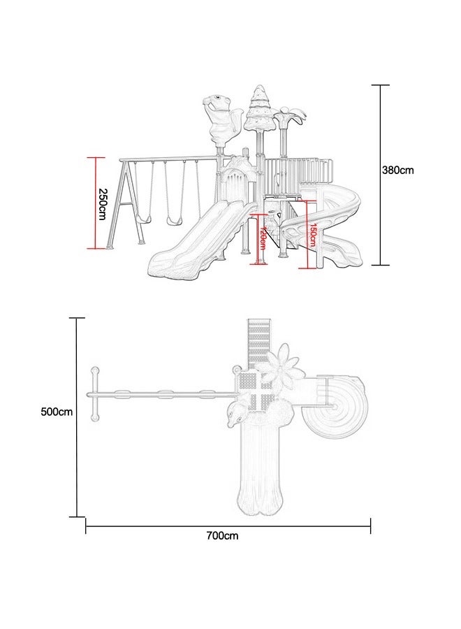 Outdoor Swing Slide Set Kids Park Preschool Outdoor Playground