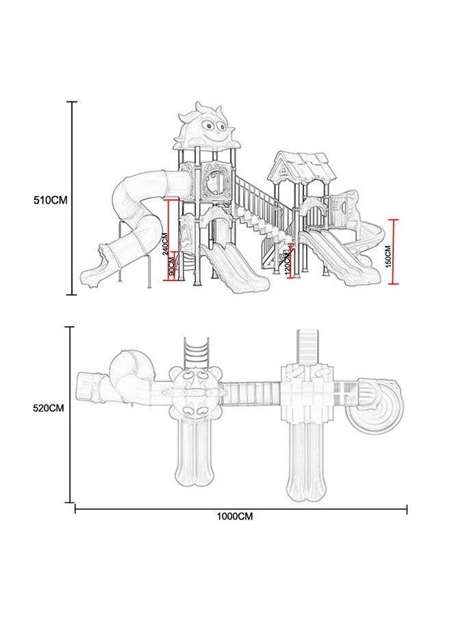 Kids Slides Plastic Equipment Toddler Outdoor Children Playground