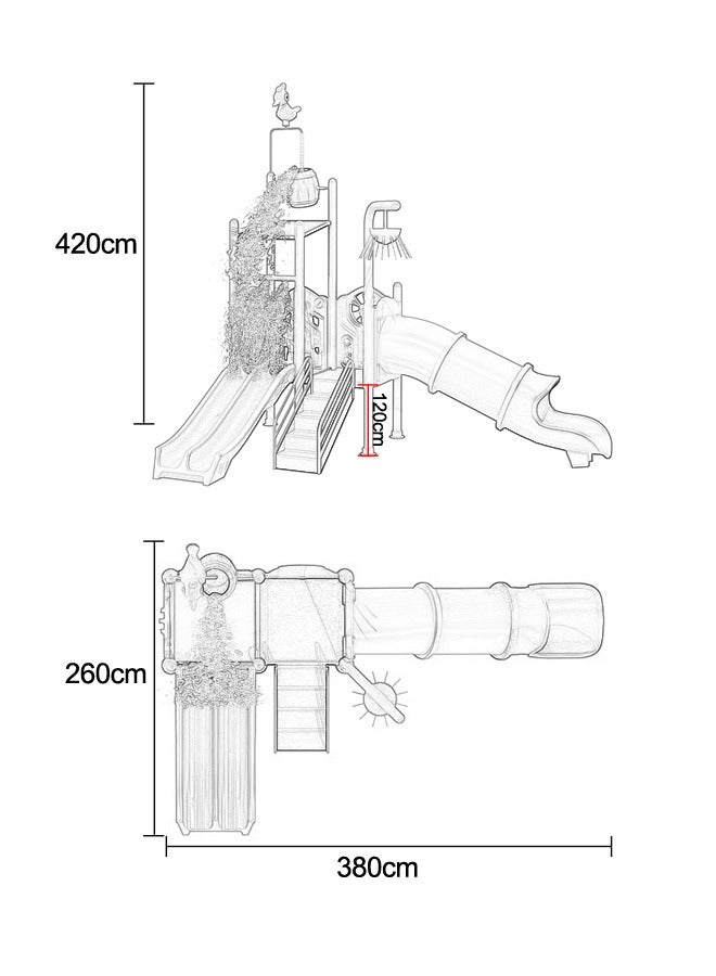 Outdoor Playground Water Slide Set for Kid Play Toy