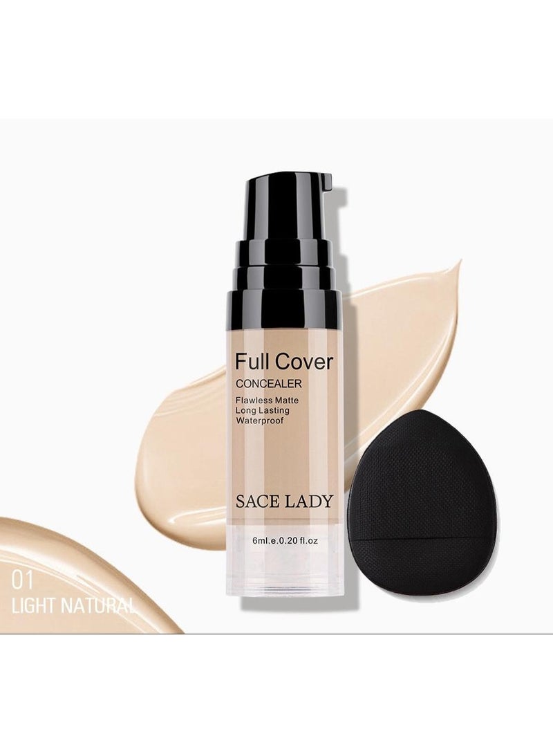 01 light natural full Cover concealer flawless matte long lasting waterproof