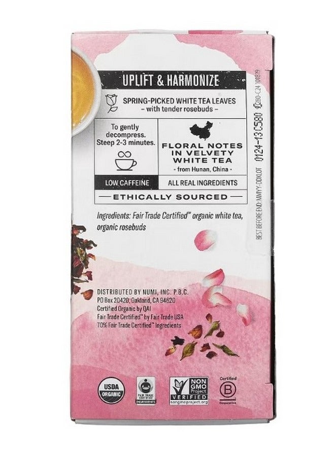 Organic White Tea White Rose 16 Non GMO Tea Bags 1.13 oz 32 g