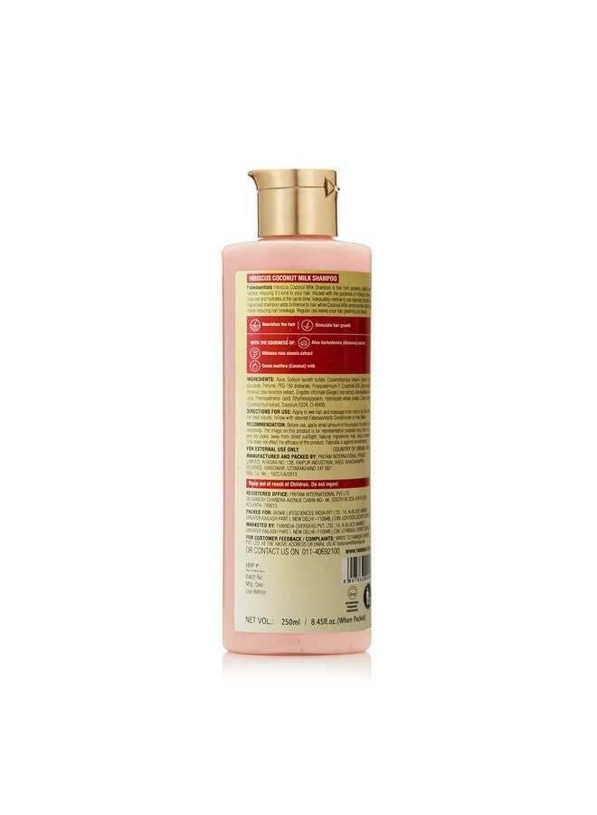 Hibiscus Coconut Milk Shampoo Infused With Ginger Root Extract & Hydrolysed Wheat Protein Nourishes Hair And Stimulates Hair Growth Ph 5.5250 Ml