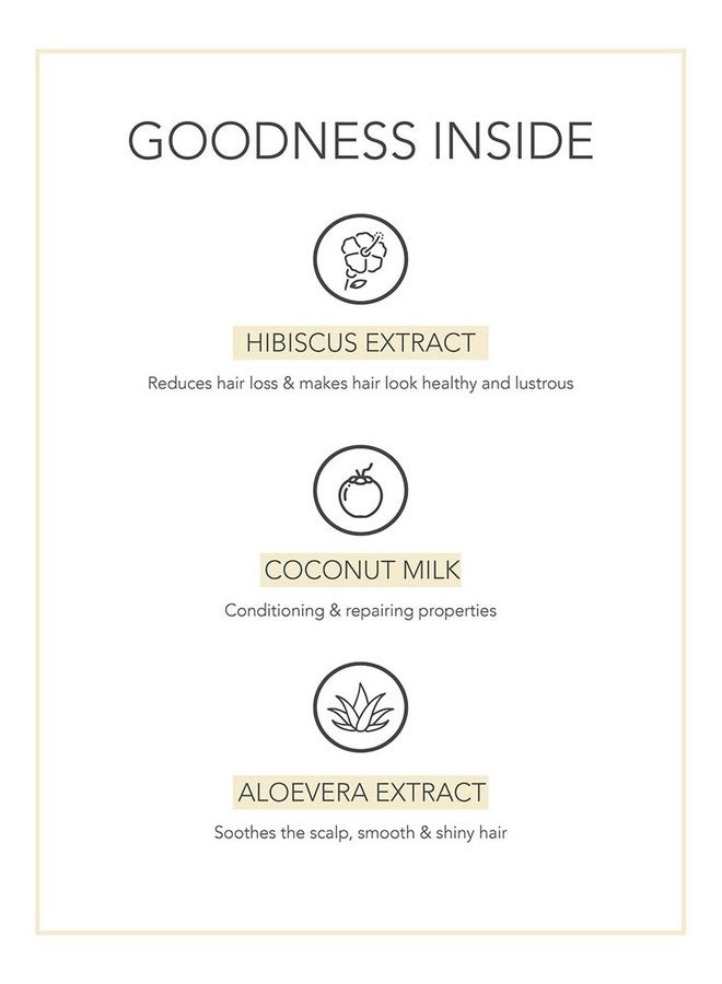 Hibiscus Coconut Milk Shampoo Infused With Ginger Root Extract & Hydrolysed Wheat Protein Nourishes Hair And Stimulates Hair Growth Ph 5.5250 Ml