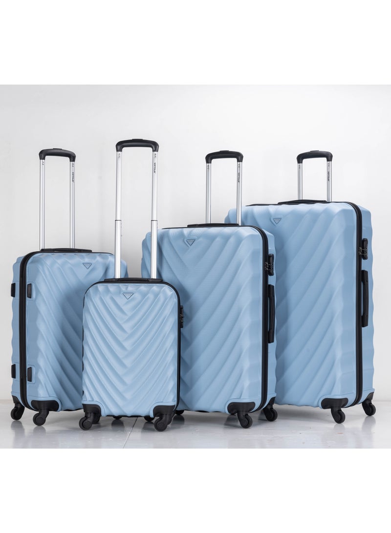 Set of 4 ABS Trolley Luggage With Number Lock 20,24,28,32 Inches