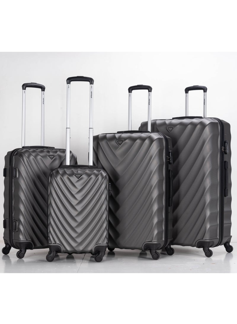 Set of 4 ABS Trolley Luggage With Number Lock 20,24,28,32 Inches