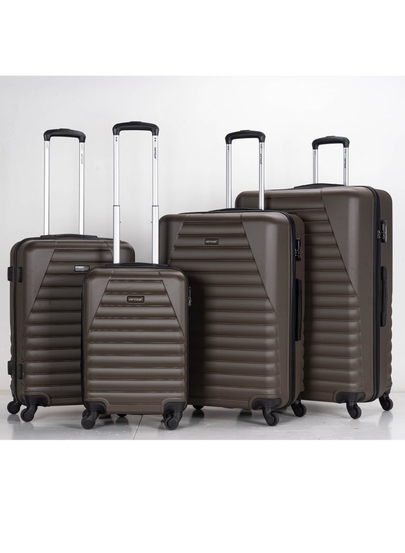 Set of 4 ABS Trolley Luggage With Number Lock 20,24,28,32 Inches