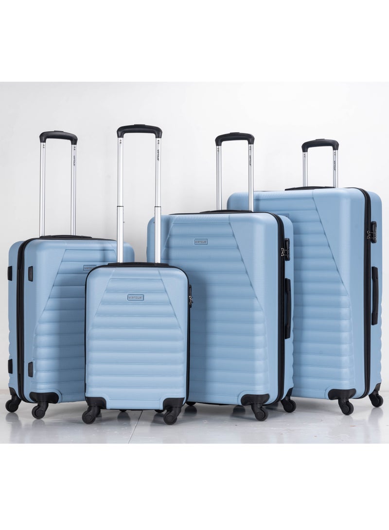 Set of 4 ABS Trolley Luggage With Number Lock 20,24,28,32 Inches