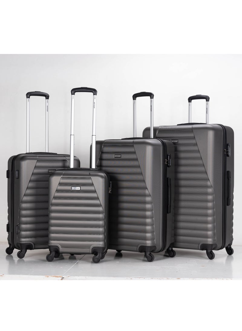 Set of 4 ABS Trolley Luggage With Number Lock 20,24,28,32 Inches